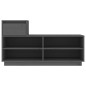 vidaXL Mueble zapatero de madera maciza de pino gris 110x34x61 cm vidaXL Mueble zapatero de madera maciza de pino gris 110x34x61 cm
