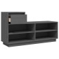 vidaXL Mueble zapatero de madera maciza de pino gris 110x34x61 cm vidaXL Mueble zapatero de madera maciza de pino gris 110x34x61 cm
