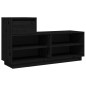 vidaXL Mueble zapatero de madera maciza de pino negro 110x34x61 cm vidaXL Mueble zapatero de madera maciza de pino negro 110x34x61 cm