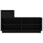 vidaXL Mueble zapatero de madera maciza de pino negro 110x34x61 cm vidaXL Mueble zapatero de madera maciza de pino negro 110x34x61 cm