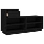 vidaXL Mueble zapatero de madera maciza de pino negro 110x34x61 cm vidaXL Mueble zapatero de madera maciza de pino negro 110x34x61 cm