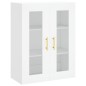 vidaXL Aparador alto madera contrachapada blanco 69,5x34x180 cm