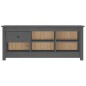 vidaXL Armario zapatero de madera maciza de pino gris 110x38x45,5 cm vidaXL Armario zapatero de madera maciza de pino gris 110x38x45,5 cm