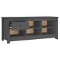 vidaXL Armario zapatero de madera maciza de pino gris 110x38x45,5 cm vidaXL Armario zapatero de madera maciza de pino gris 110x38x45,5 cm