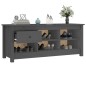vidaXL Armario zapatero de madera maciza de pino gris 110x38x45,5 cm vidaXL Armario zapatero de madera maciza de pino gris 110x38x45,5 cm