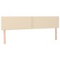 vidaXL Cabecero con LED de tela color crema 200x5x78/88 cm