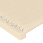 vidaXL Cabecero con LED de tela color crema 200x5x78/88 cm