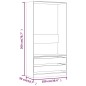 vidaXL Armario madera contrachapada color roble ahumado 100x50x200 cm vidaXL Armario madera contrachapada color roble ahumado 100x50x200 cm