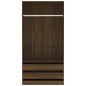 vidaXL Armario madera contrachapada marrón roble 100x50x200 cm vidaXL Armario madera contrachapada marrón roble 100x50x200 cm