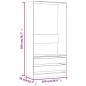 vidaXL Armario madera contrachapada marrón roble 100x50x200 cm vidaXL Armario madera contrachapada marrón roble 100x50x200 cm