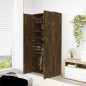 vidaXL Mueble zapatero madera contrachapada roble ahumado 80x39x178 cm