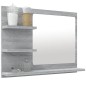 vidaXL Espejo de baño madera contrachapada gris Sonoma 60x10,5x45 cm vidaXL Espejo de baño madera contrachapada gris Sonoma 60x10,5x45 cm