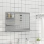 vidaXL Espejo de baño madera contrachapada gris Sonoma 60x10,5x45 cm vidaXL Espejo de baño madera contrachapada gris Sonoma 60x10,5x45 cm