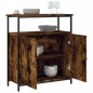 vidaXL Aparador de madera de ingeniería roble ahumado 70x30x80 cm vidaXL Aparador de madera de ingeniería roble ahumado 70x30x80 cm