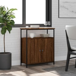 vidaXL Aparador de madera de ingeniería marrón roble 70x30x80 cm