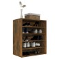 vidaXL Mueble zapatero madera contrachapada roble ahumado 60x35x70 cm