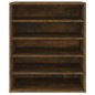 vidaXL Mueble zapatero madera contrachapada roble ahumado 60x35x70 cm