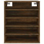 vidaXL Mueble zapatero madera contrachapada roble ahumado 60x35x70 cm