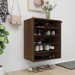 vidaXL Mueble zapatero madera contrachapada roble marrón 60x35x70 cm
