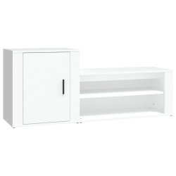 vidaXL Mueble zapatero madera contrachapada blanco 130x35x54 cm
