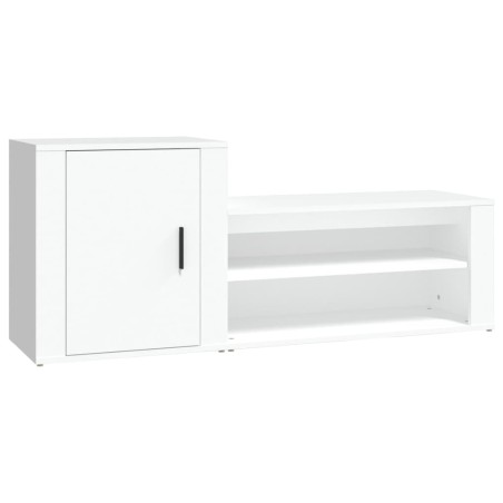 vidaXL Mueble zapatero madera contrachapada blanco 130x35x54 cm