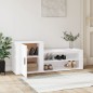 vidaXL Mueble zapatero madera contrachapada blanco 130x35x54 cm vidaXL Mueble zapatero madera contrachapada blanco 130x35x54 cm