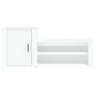 vidaXL Mueble zapatero madera contrachapada blanco 130x35x54 cm vidaXL Mueble zapatero madera contrachapada blanco 130x35x54 cm