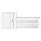 vidaXL Mueble zapatero madera contrachapada blanco brillo 130x35x54 cm vidaXL Mueble zapatero madera contrachapada blanco brillo 130x35x54 cm