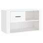 vidaXL Mueble zapatero madera contrachapada blanco 80x35x45 cm vidaXL Mueble zapatero madera contrachapada blanco 80x35x45 cm