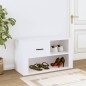 vidaXL Mueble zapatero madera contrachapada blanco 80x35x45 cm vidaXL Mueble zapatero madera contrachapada blanco 80x35x45 cm