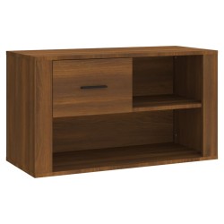 vidaXL Mueble zapatero contrachapada color marrón roble 80x35x45 cm