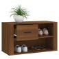 vidaXL Mueble zapatero contrachapada color marrón roble 80x35x45 cm vidaXL Mueble zapatero contrachapada color marrón roble 80x35x45 cm