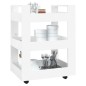 vidaXL Carrito de cocina madera contrachapada blanco 60x45x80 cm