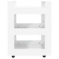 vidaXL Carrito de cocina madera contrachapada blanco 60x45x80 cm