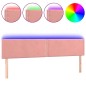 vidaXL Cabecero con LED de terciopelo rosa 200x5x78/88 cm vidaXL Cabecero con LED de terciopelo rosa 200x5x78/88 cm