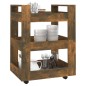 vidaXL Carrito de cocina madera contrachapada roble ahumado 60x45x80cm vidaXL Carrito de cocina madera contrachapada roble ahumado 60x45x80cm