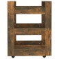 vidaXL Carrito de cocina madera contrachapada roble ahumado 60x45x80cm vidaXL Carrito de cocina madera contrachapada roble ahumado 60x45x80cm