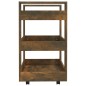 vidaXL Carrito de cocina madera contrachapada roble ahumado 60x45x80cm vidaXL Carrito de cocina madera contrachapada roble ahumado 60x45x80cm