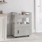 vidaXL Carrito de cocina madera contrachapada gris hormigón 60x45x80cm vidaXL Carrito de cocina madera contrachapada gris hormigón 60x45x80cm