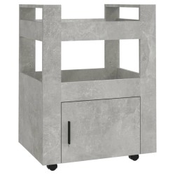 vidaXL Carrito de cocina madera contrachapada gris hormigón 60x45x80cm