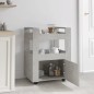 vidaXL Carrito de cocina madera contrachapada gris hormigón 60x45x80cm vidaXL Carrito de cocina madera contrachapada gris hormigón 60x45x80cm