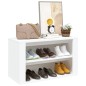vidaXL Mueble zapatero de madera contrachapada blanco 75x35x45 cm vidaXL Mueble zapatero de madera contrachapada blanco 75x35x45 cm
