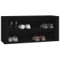 vidaXL Mueble zapatero de madera contrachapada negro 100x35x45 cm vidaXL Mueble zapatero de madera contrachapada negro 100x35x45 cm