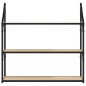 vidaXL Estantería de pared madera ingeniería roble Sonoma 80x21x78,5cm vidaXL Estantería de pared madera ingeniería roble Sonoma 80x21x78,5cm