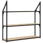 vidaXL Estantería de pared madera ingeniería roble Sonoma 80x21x78,5cm vidaXL Estantería de pared madera ingeniería roble Sonoma 80x21x78,5cm