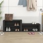 vidaXL Mueble zapatero madera contrachapada negro 150x35x45 cm vidaXL Mueble zapatero madera contrachapada negro 150x35x45 cm