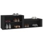 vidaXL Mueble zapatero madera contrachapada negro 150x35x45 cm vidaXL Mueble zapatero madera contrachapada negro 150x35x45 cm