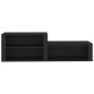 vidaXL Mueble zapatero madera contrachapada negro 150x35x45 cm vidaXL Mueble zapatero madera contrachapada negro 150x35x45 cm