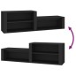 vidaXL Mueble zapatero madera contrachapada negro 150x35x45 cm vidaXL Mueble zapatero madera contrachapada negro 150x35x45 cm