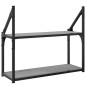 vidaXL Estantería de pared madera ingeniería gris Sonoma 60x21x51 cm